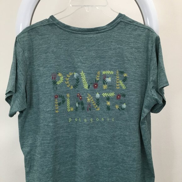 PATAGONIA Running Jersey Capilene Cool UPF 50+ Daily Graphic Power Plant Shirt - Picture 9 of 11